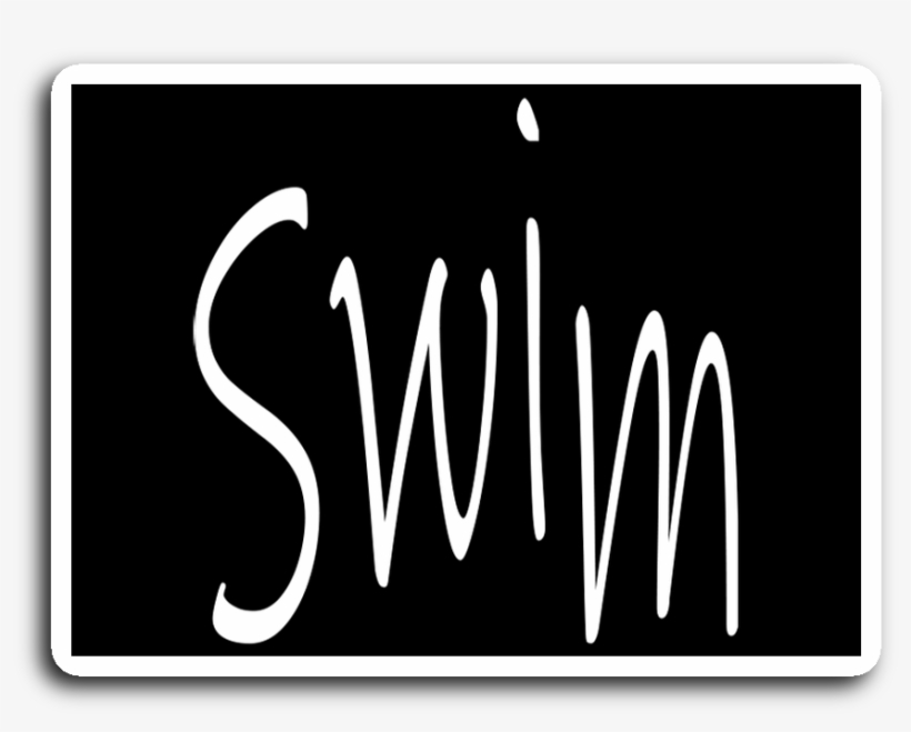 Swim Scribble Sticker - Calligraphy, transparent png #8257161