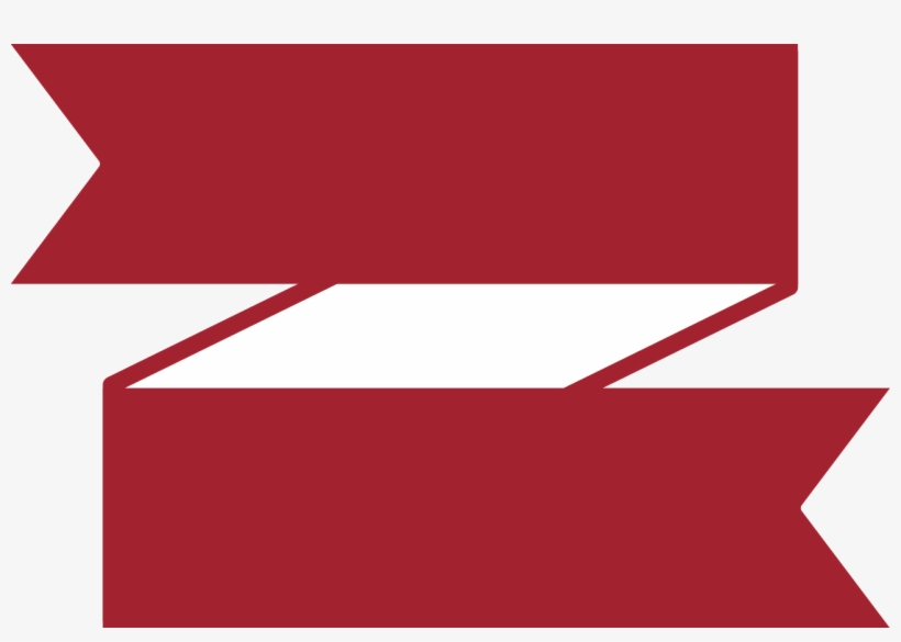 Red Half Half Ribbon Banner Join Line, transparent png #8258034