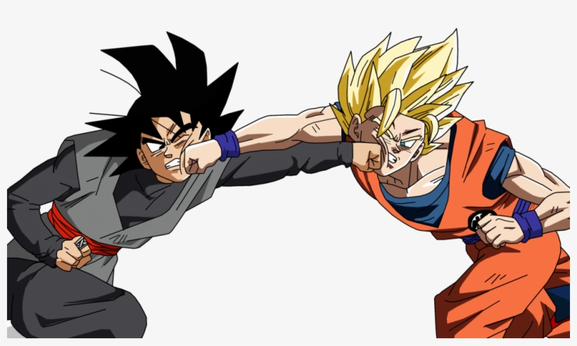 Super Saiyan 2 Goku Vs Goku Black By Brusselthesaiyan - Goku Ssj Vs Black Goku, transparent png #8258810