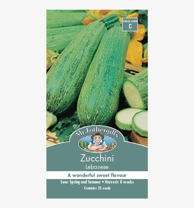 Mr Fothergill's Zucchini Lebanese Seeds - Lebanese Zucchini, transparent png #8259044