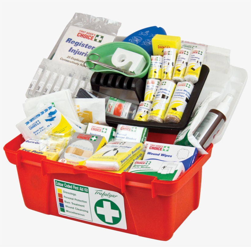 Trafalgar National First Aid Kit Portable Poly Case - Open First Aid Box, transparent png #8259714