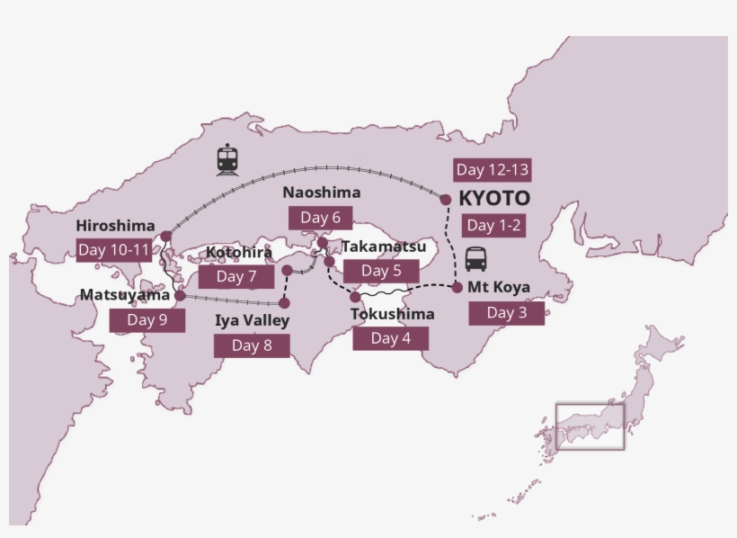 Map For Hidden Japan - Tour Japan, transparent png #8259973