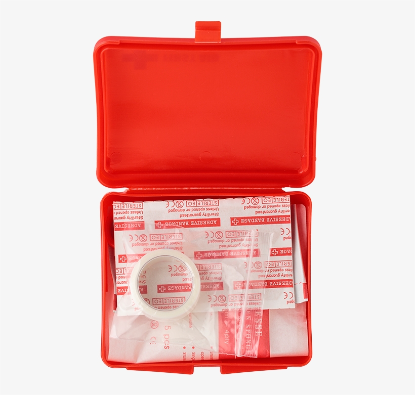 10 Piece First Aid Kit In Plastic Box - First Aid Kit, transparent png #8260198