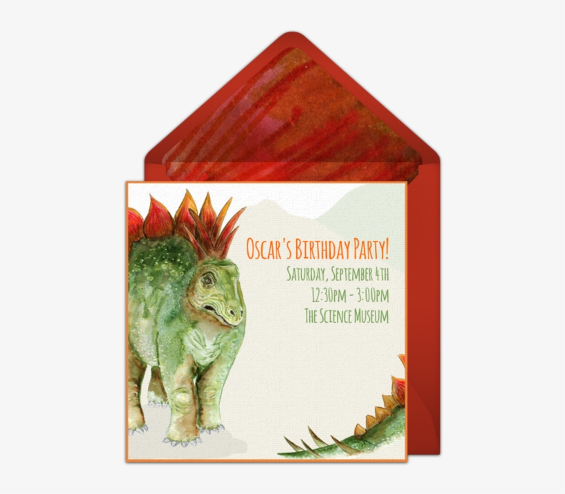 One Of Our Favorite Free Birthday Party Invitations, - Dinosaur, transparent png #8260211