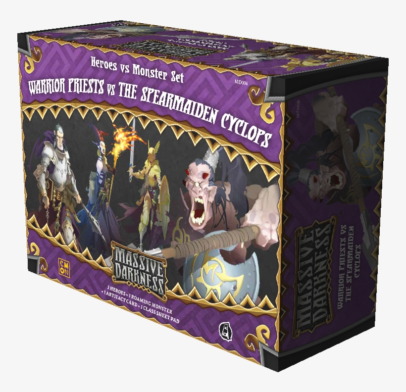 Heroes Vs Monster Set - Massive Darkness Warrior Priests Vs Spearmaiden Cyclops, transparent png #8260470