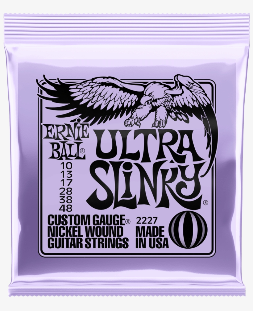 Ultra Slinky Nickel Wound Electric Guitar Strings - Ernie Ball Strings, transparent png #8260644