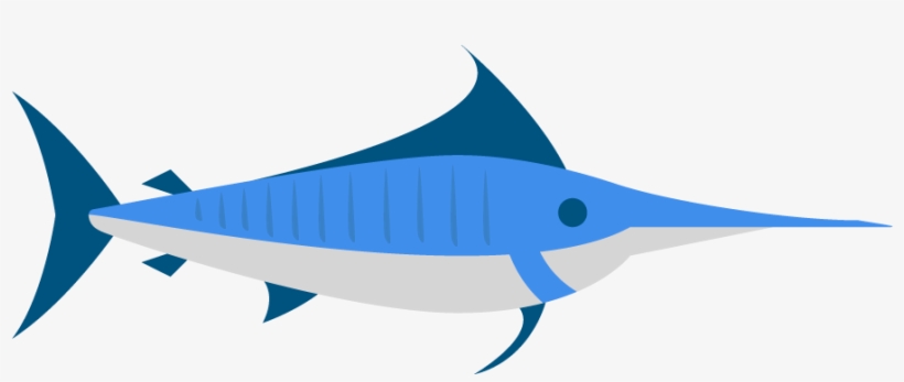 Marlin Clipart Swordfish - Atlantic Blue Marlin, transparent png #8260951