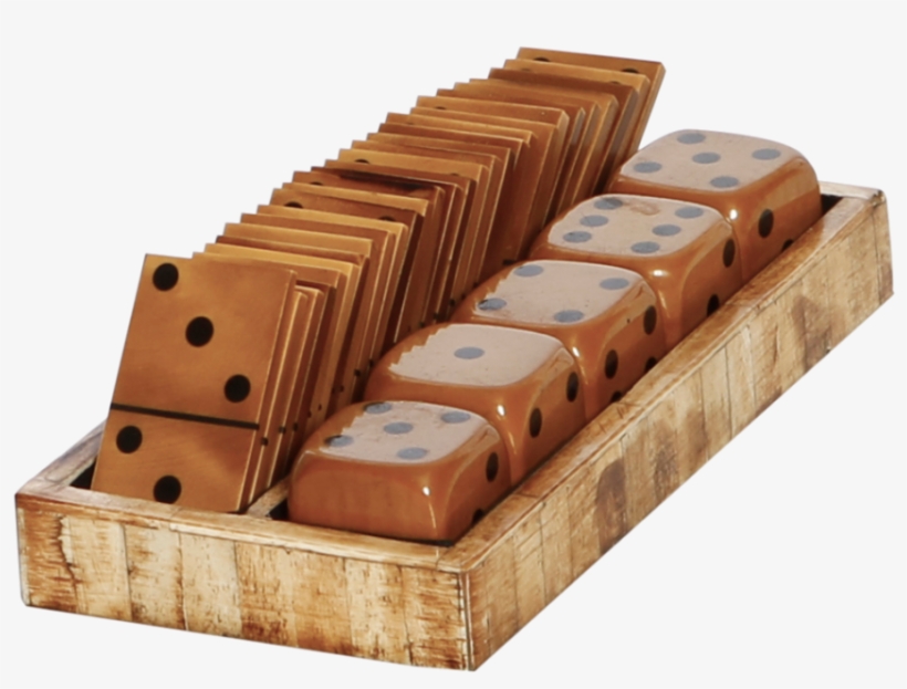 Bone Domino And Dice Tray - Plywood, transparent png #8261374