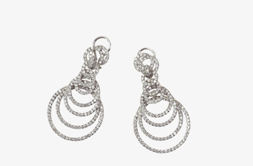 Concentric Circle Diamond Earrings - Earrings, transparent png #8261811