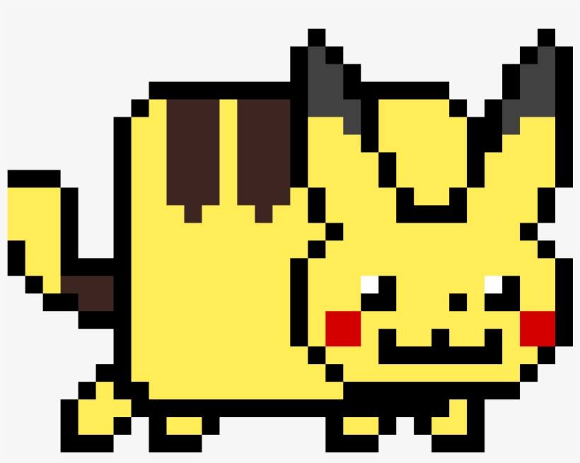 Pikachu Nyan Cat Pixel Art - Norway Nyan Cat, transparent png #8262297