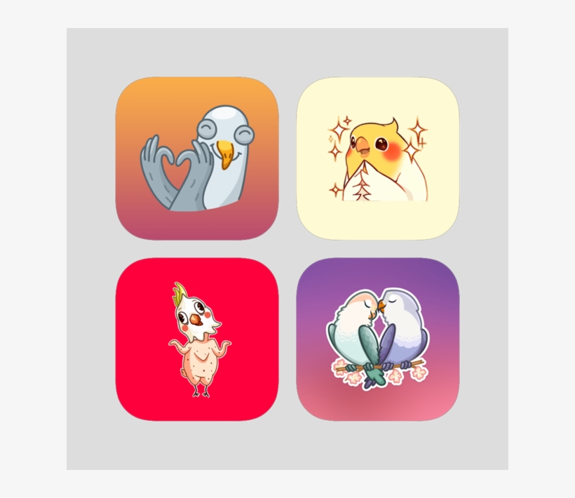 Birds Lover Stickers Pack 12 - Cartoon, transparent png #8262610
