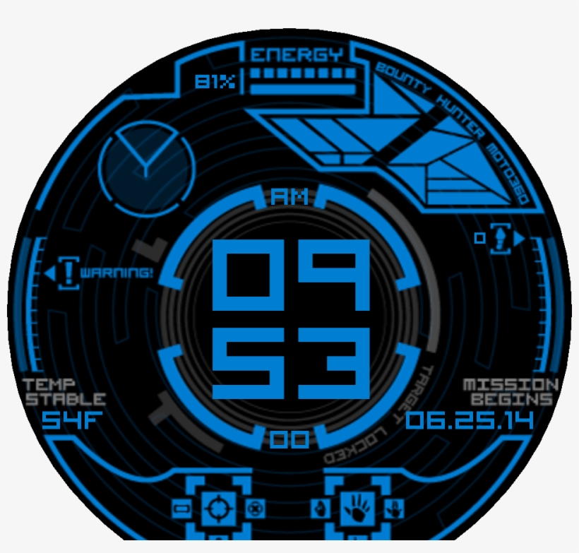 Bounty Hunter Code Blue Watch Face Preview, transparent png #8262943