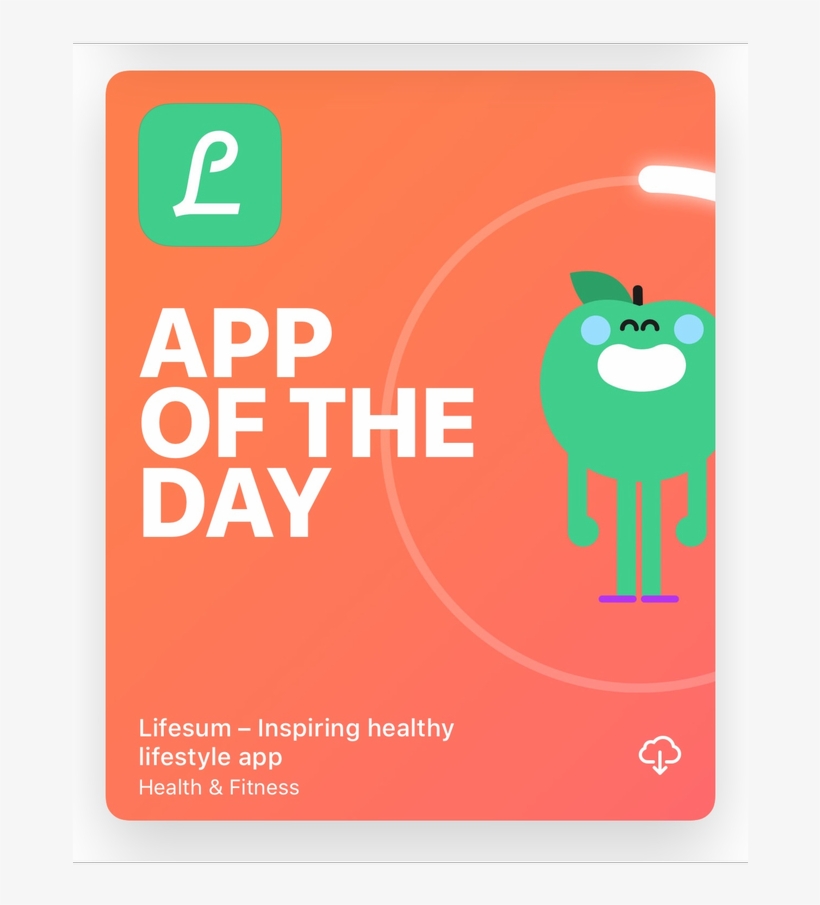 Promoted As “app Of The Day” On The - Lifesum, transparent png #8263974