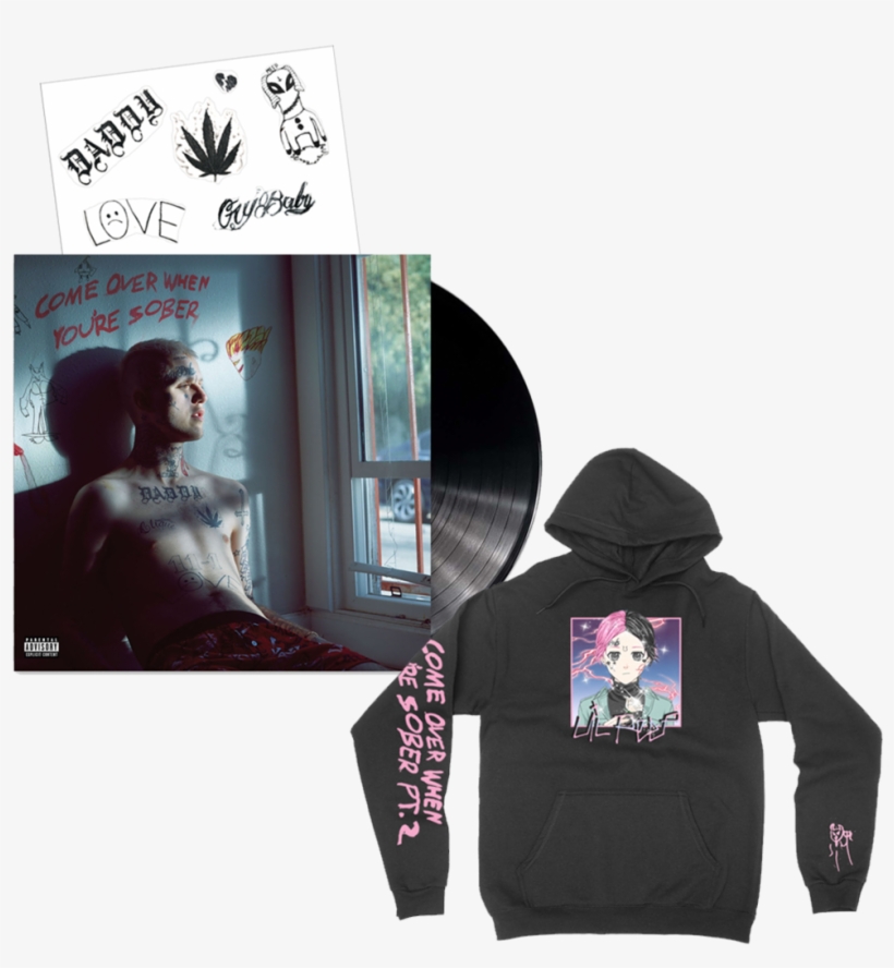 Come Over When You're Sober Pt 2 Hoodie Bundle The - Lil Peep Vinyl, transparent png #8265446