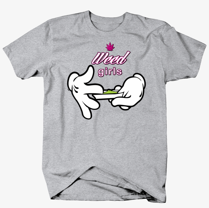 Weed Girls Rolling Joint Marijuana Smoke Weed Blaze - Shirt, transparent png #8265942