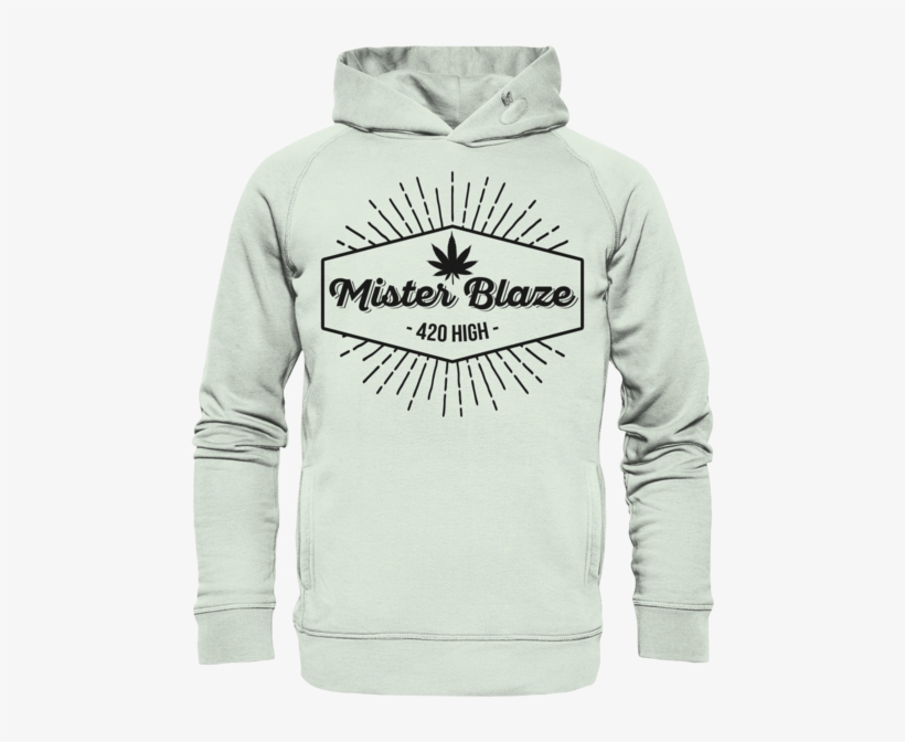 Mr Blaze Classic 420 High Organic Hooded Sweat - Sweatshirt, transparent png #8266529