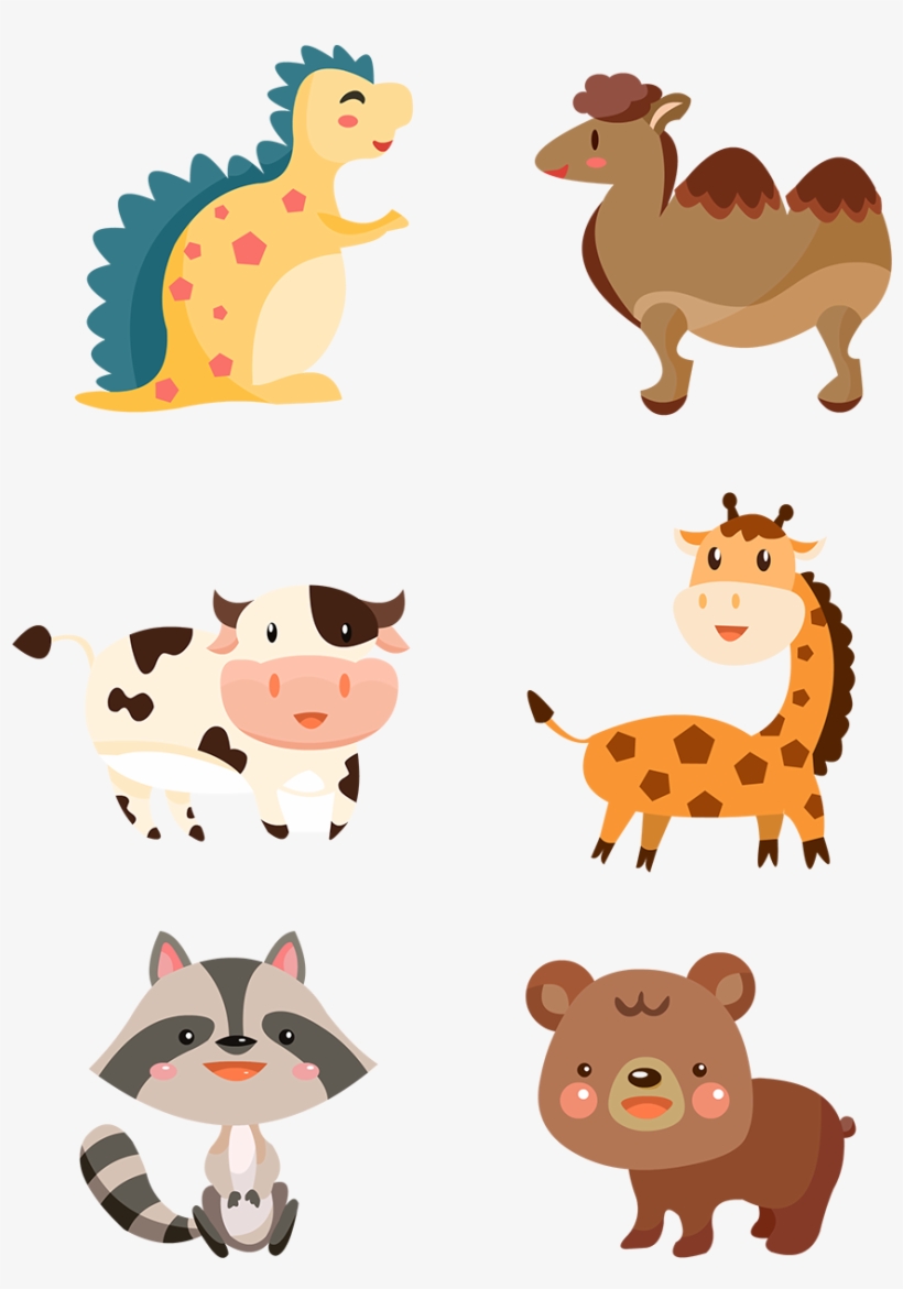 Animal Hand Drawn Cartoon Flat Png And Vector Image - Cartoon, transparent png #8266722