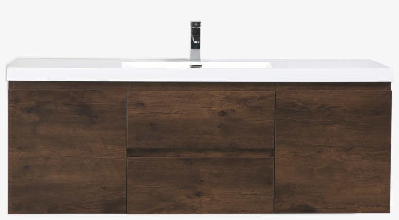 New York Zb 60" Single Sink Rose Wood Wall Hanging - Cabinetry, transparent png #8267239
