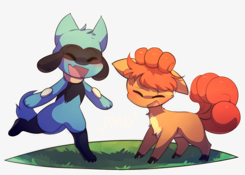 Riolu And Vulpix - Pokemon Mystery Dungeon Vulpix And Riolu, transparent png #8267999