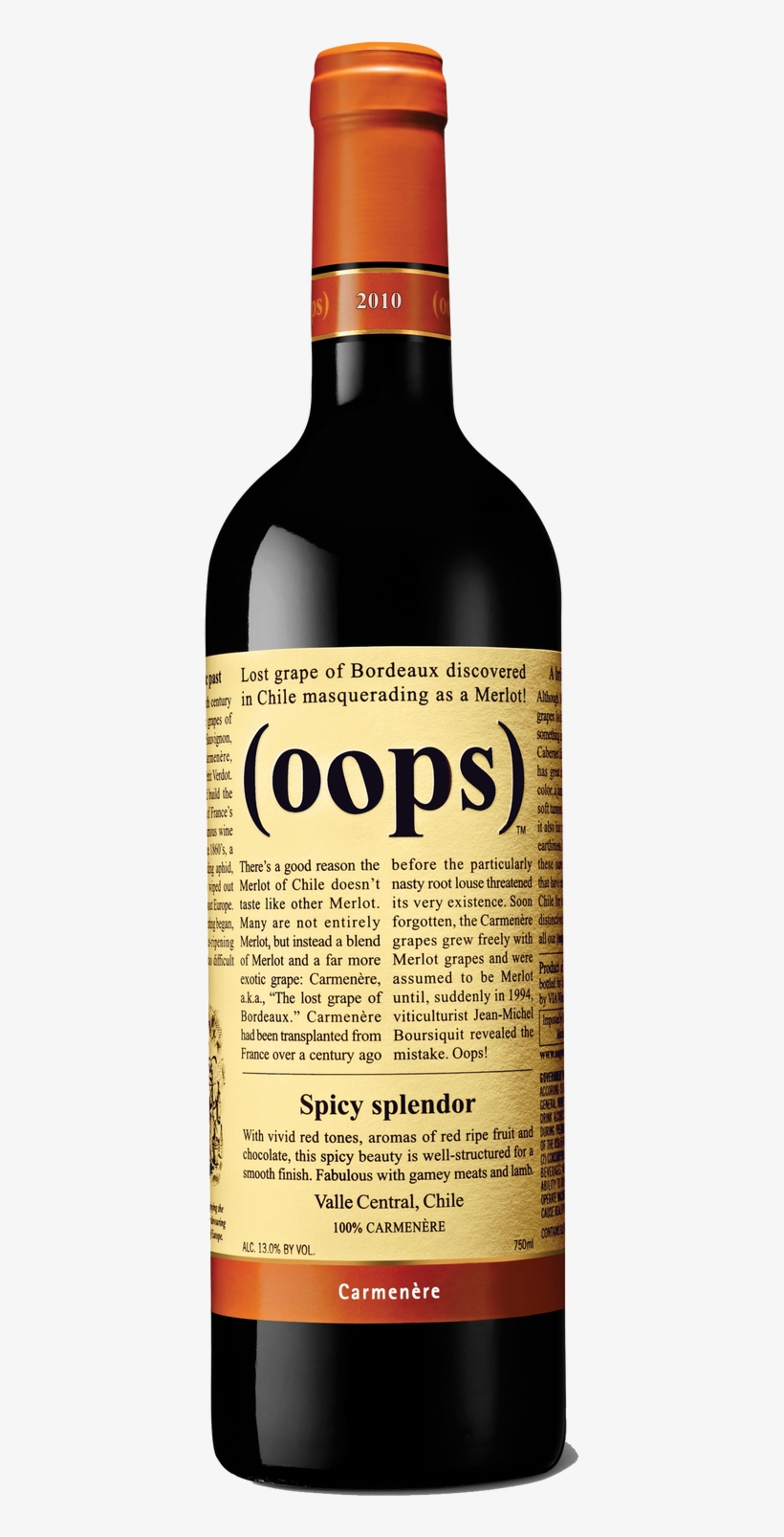 Cabernet Franc Blending Carmenere With Complementary - Glass Bottle, transparent png #8268703
