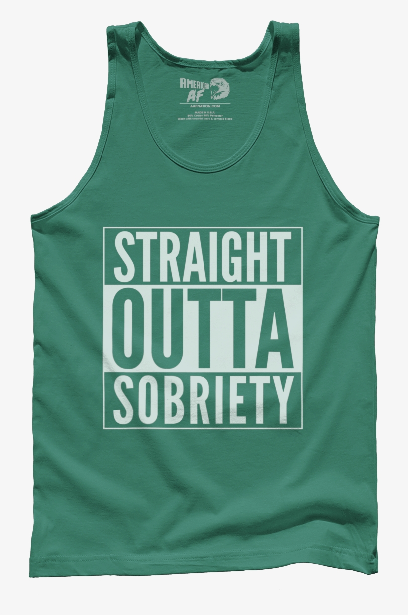 Straight Outta Sobriety - Active Tank, transparent png #8268818