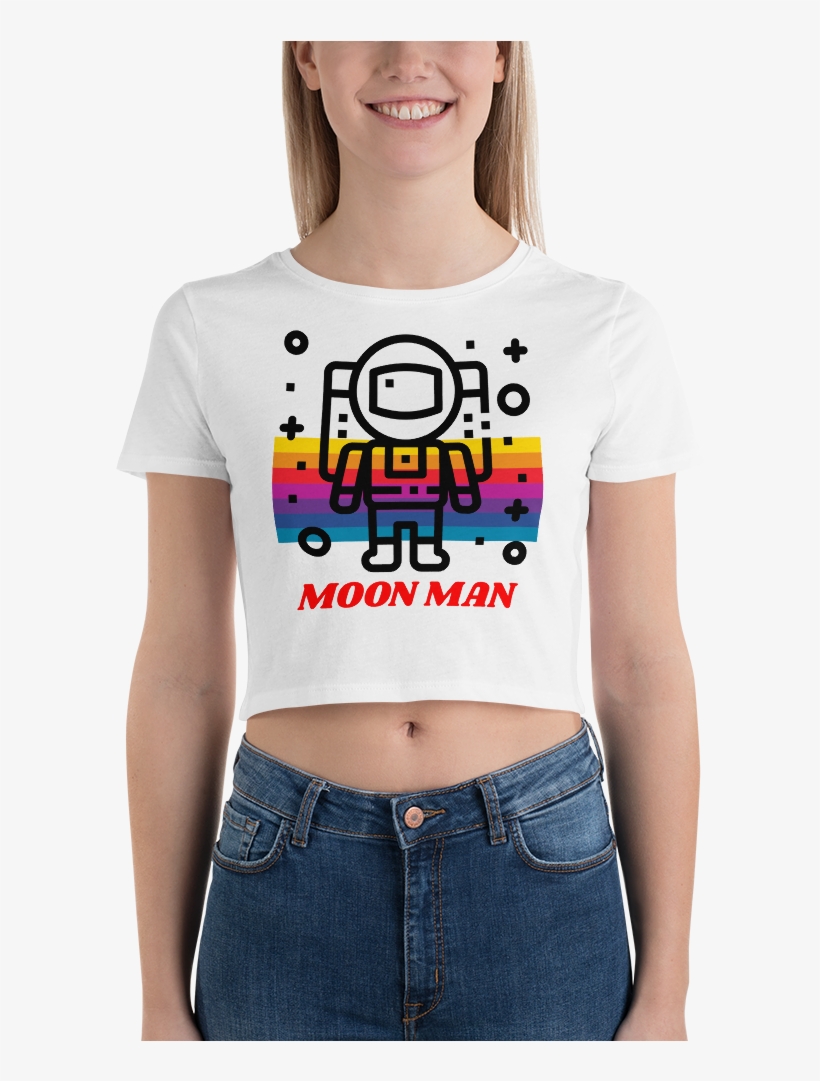 Moon Man Crop Tee - Crop Top, transparent png #8270624