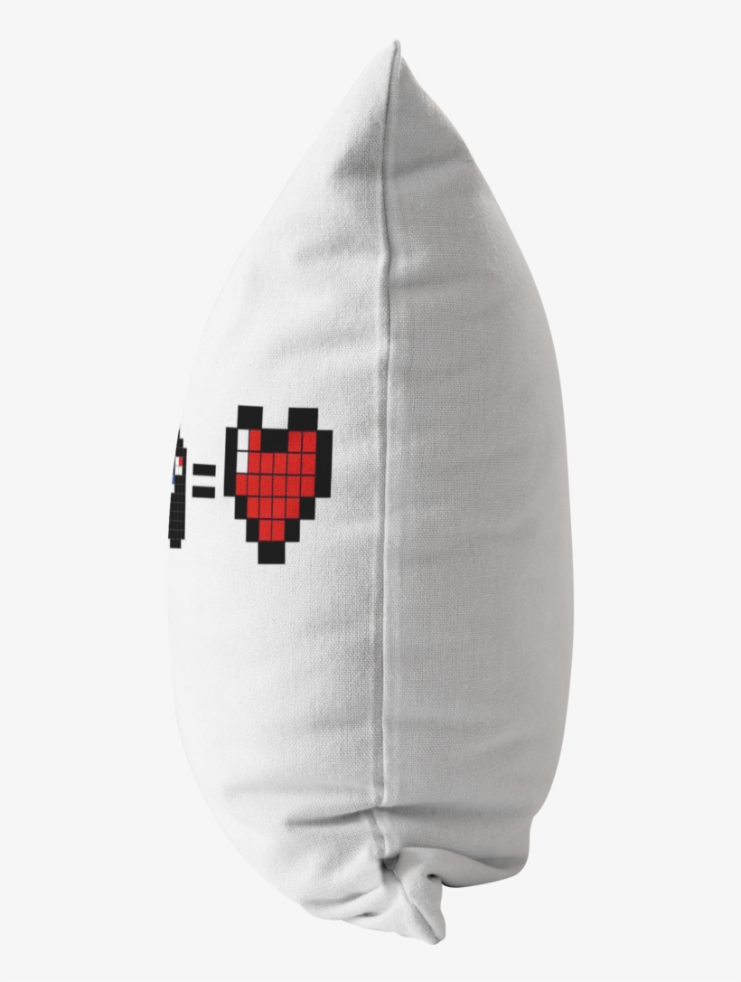 Food Gaming = Love Pillow - White Pillow Side View Png, transparent png #8270703