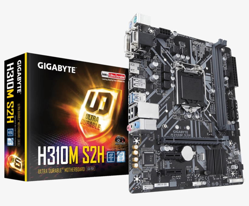 Placa Gigabyte H310m S2h Lga S1151 V2 2ddr4/pcie/sata3/usb3 - Gigabyte Ga H310m S2p, transparent png #8270748