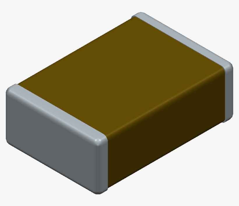 Ecw U2154kcv - Panasonic - 3d Model - Capacitor Chip - Composite Material, transparent png #8271891