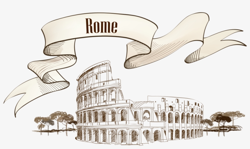 Roman Architecture Colosseum Drawing, transparent png #8272596