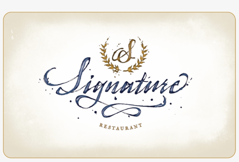 Signature Restaurant Gift Card - Calligraphy, transparent png #8272827