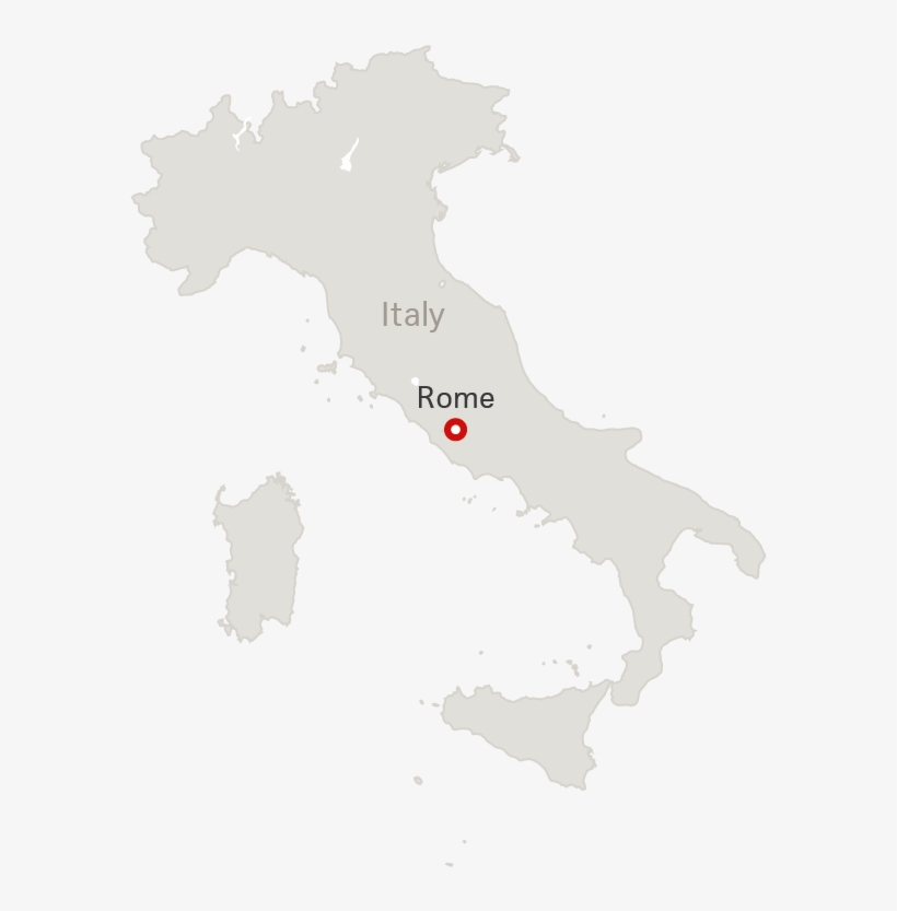 Map Of Italy With Destination Rome - Map Italy Black, transparent png #8272954