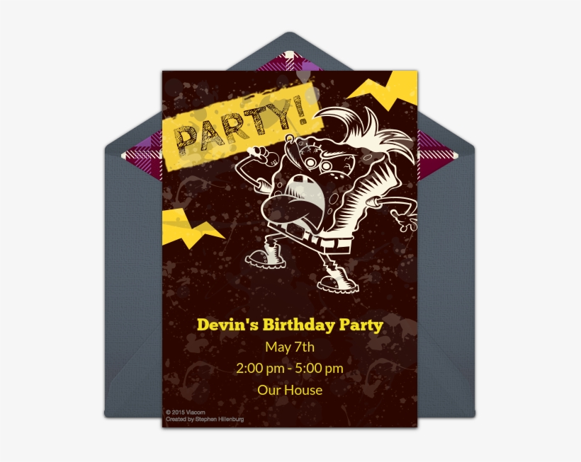 Spongebob Spongitude Online Invitation - Graphic Design, transparent png #8272990