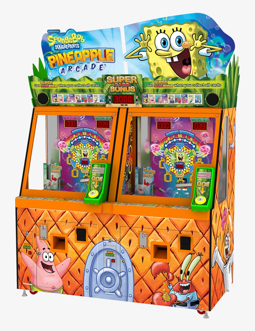 Spongebob Pineapple Arcade Game Cabinet - Spongebob Coin Pusher Cards Rarity, transparent png #8273163