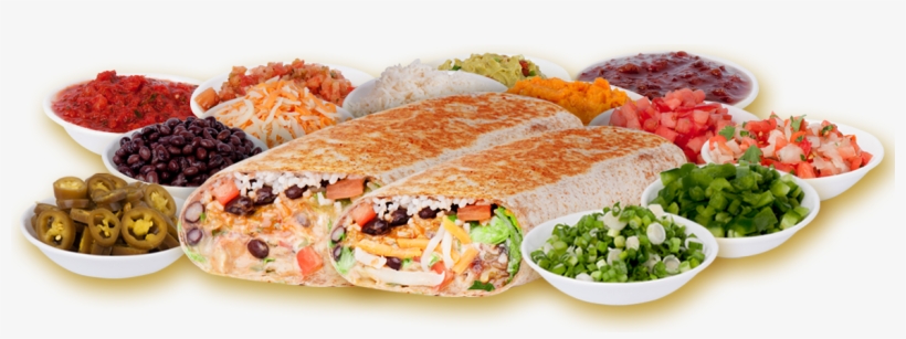 Fresh Ingredients Burrito Jax - Burrito Ingredients Png, transparent png #8273453