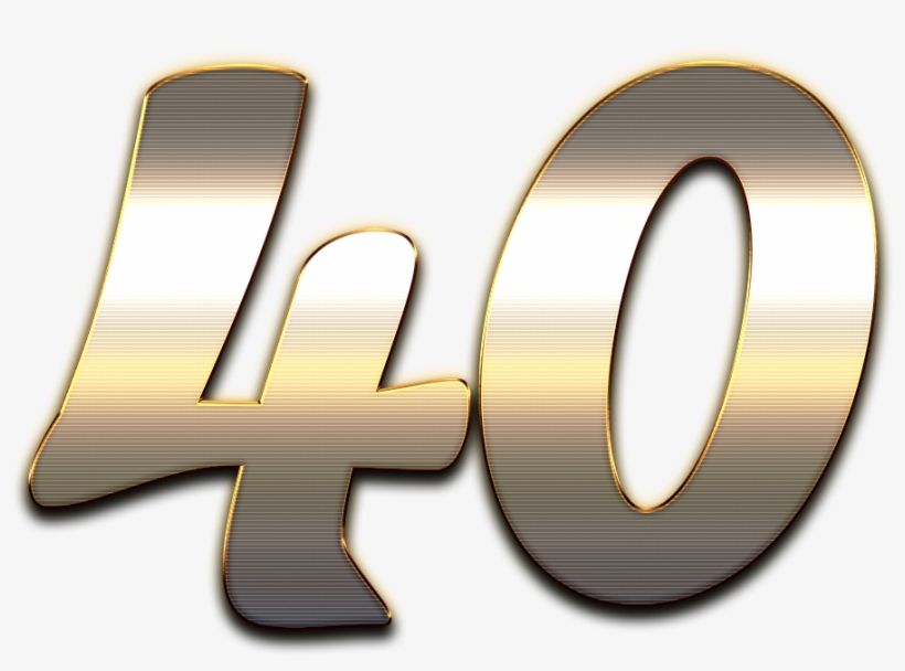 40 Number Logo Png - Transparent Number 40, transparent png #8273870