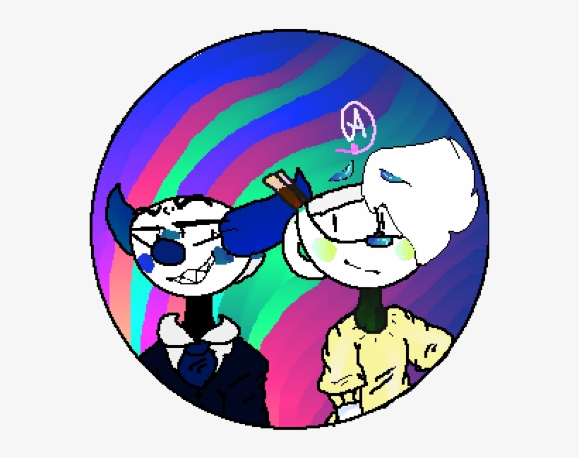 Mugman And Buttercup - Sharing Needles, transparent png #8273938