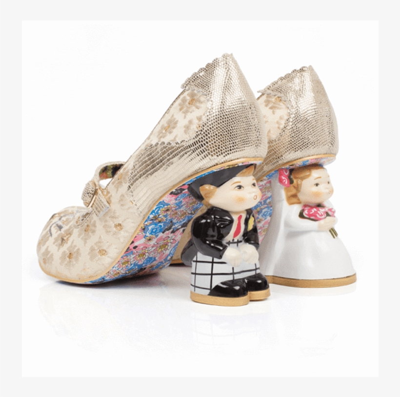 Irregular Choice I Love You Bridal Shoes Gold - Slip-on Shoe, transparent png #8274293