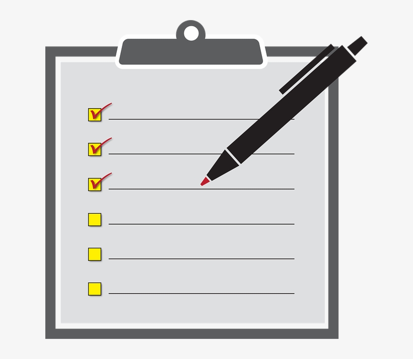Check List With Boxes, transparent png #8275771