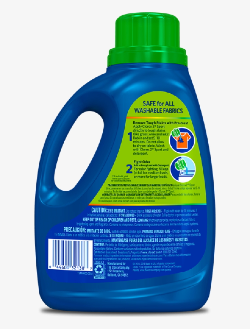 Give Odors And Stains A One Two Punch With Clorox 2® - Plastic, transparent png #8276470