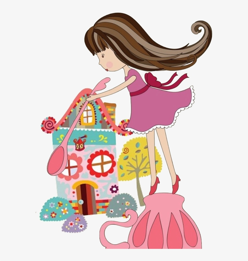 Desenhos Chá De Cozinha Chá De Panela Formato Png - Cute House Illustration, transparent png #8276633
