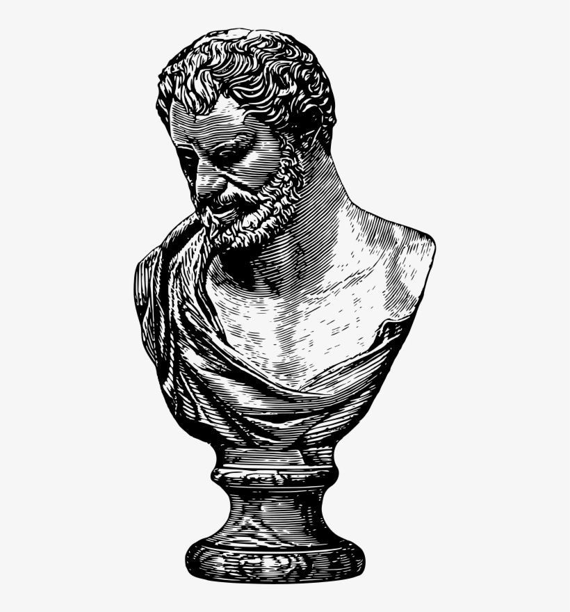 Philosophy Clipart Bust - Democritus Png, transparent png #8277195