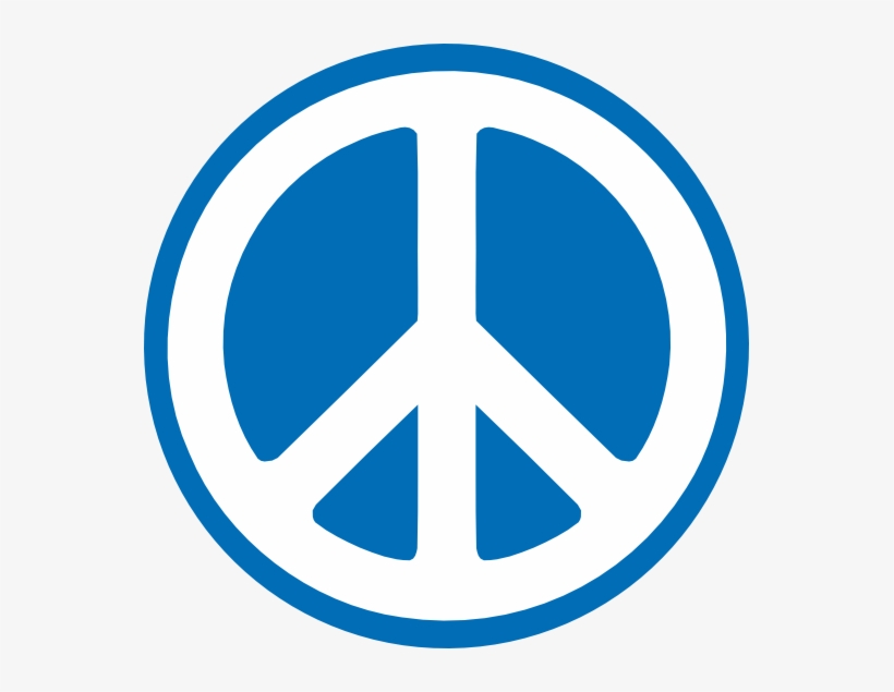Blue Peace Logo - Anti War Clip Art, transparent png #8277533