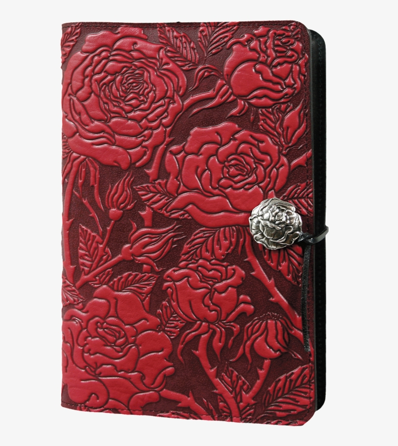 Leather Journal Cover - Rose Design On Leather, transparent png #8278734