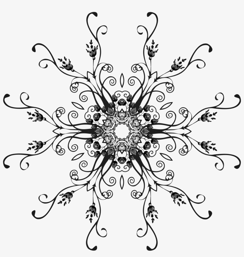 This Free Icons Png Design Of Rose Floral Flourish, transparent png #8279018