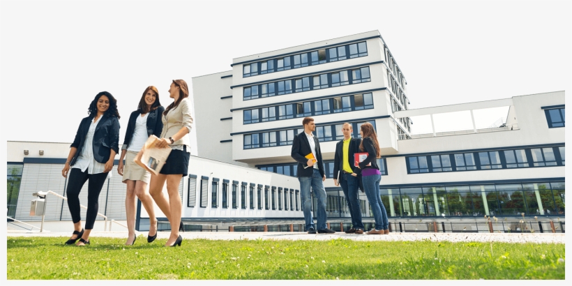 College Student Mental Health - Students Outside College, transparent png #8279191