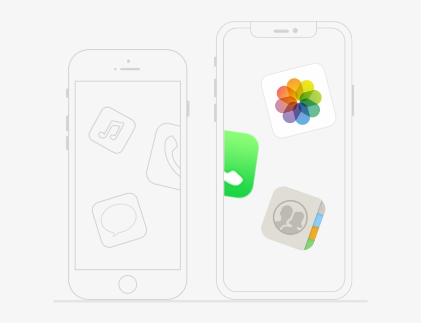 1 Clone Content From Your Old Iphone To A New One - Iphone, transparent png #8279334