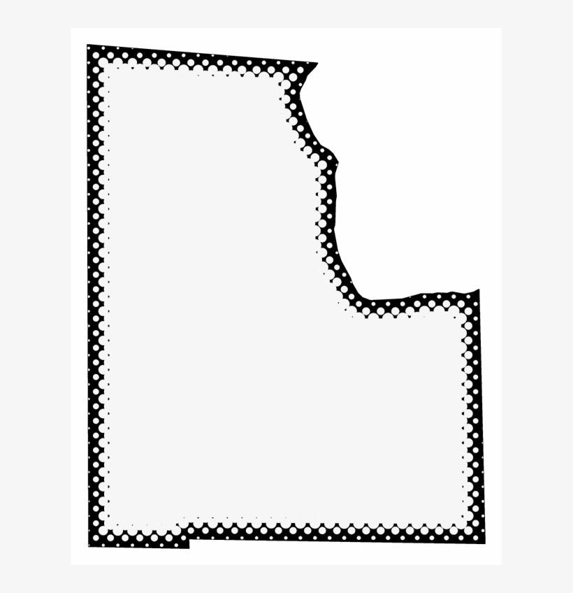 A Map Of Baker With Dots Reversed Out Of A Black Outline, transparent png #8280777