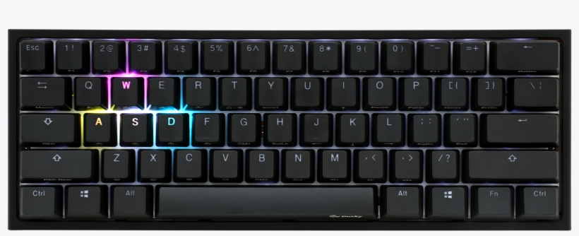 Ducky One 2 Mini Rgb Led 60% Double Shot Pbt Mechanical - Ducky One 2 Mini, transparent png #8281497