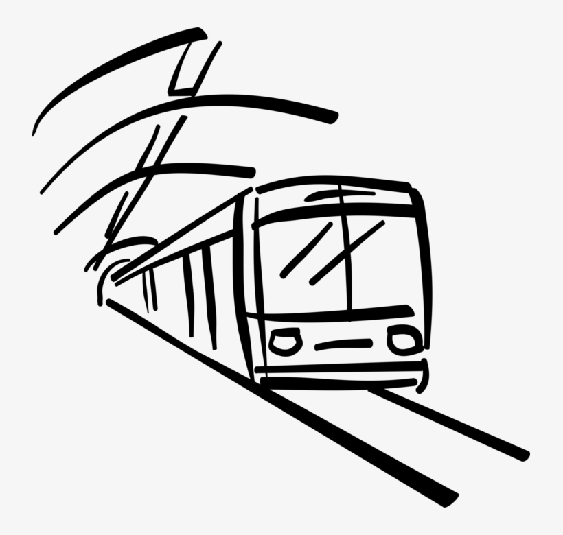 Vector Illustration Of Subway Underground Public Transportation - U Bahn Clipart Black And White, transparent png #8281662